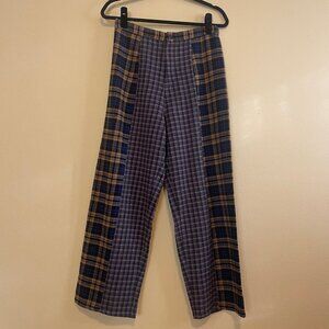 Urban Outfitters UO Harlow Mixed Plaid Trouser Pant